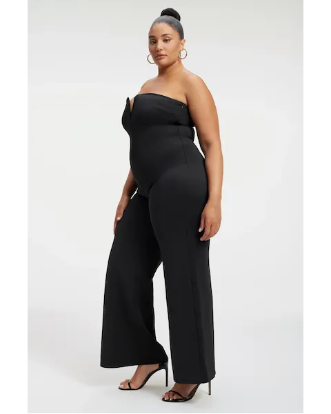 Strapless "V" Scuba Jumpsuit