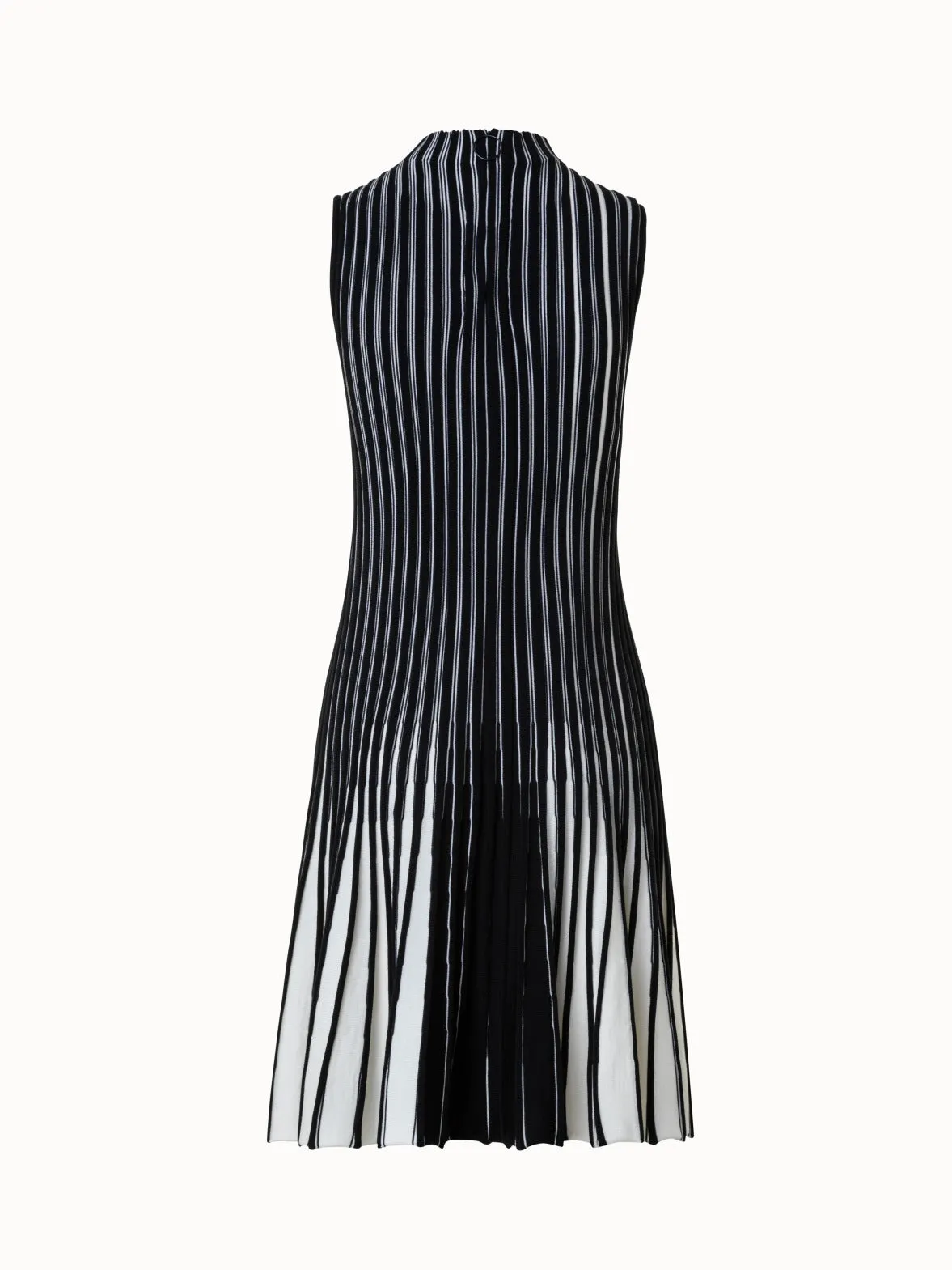 Structured Stripes Merino Wool Dress