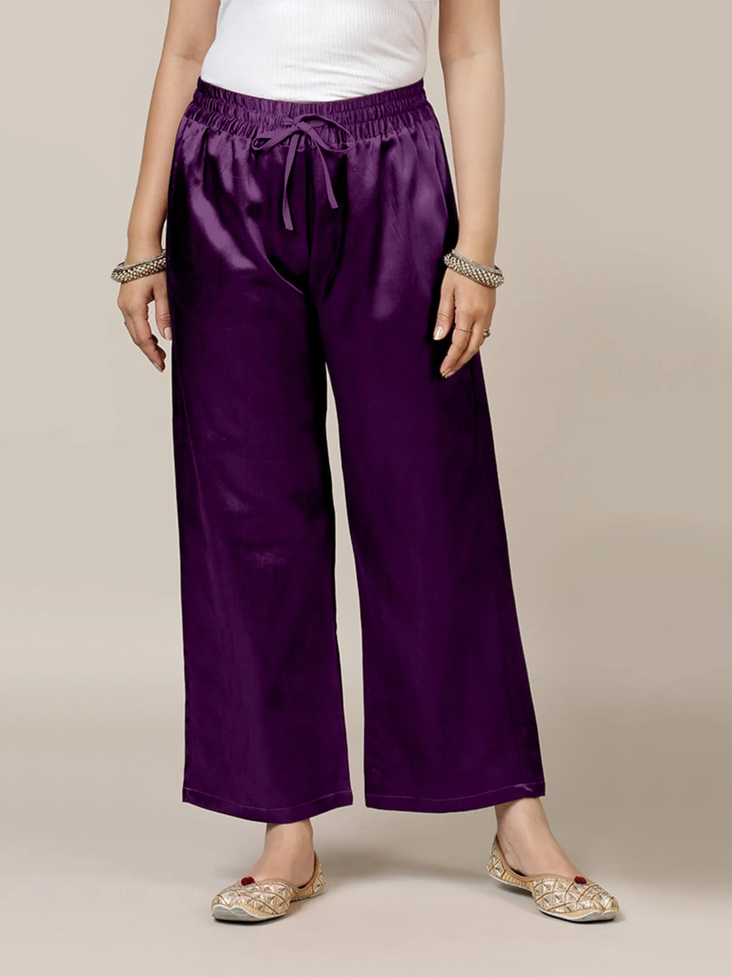 Swara x Tyohaar | Moonlight Purple Mashru Silk Pants