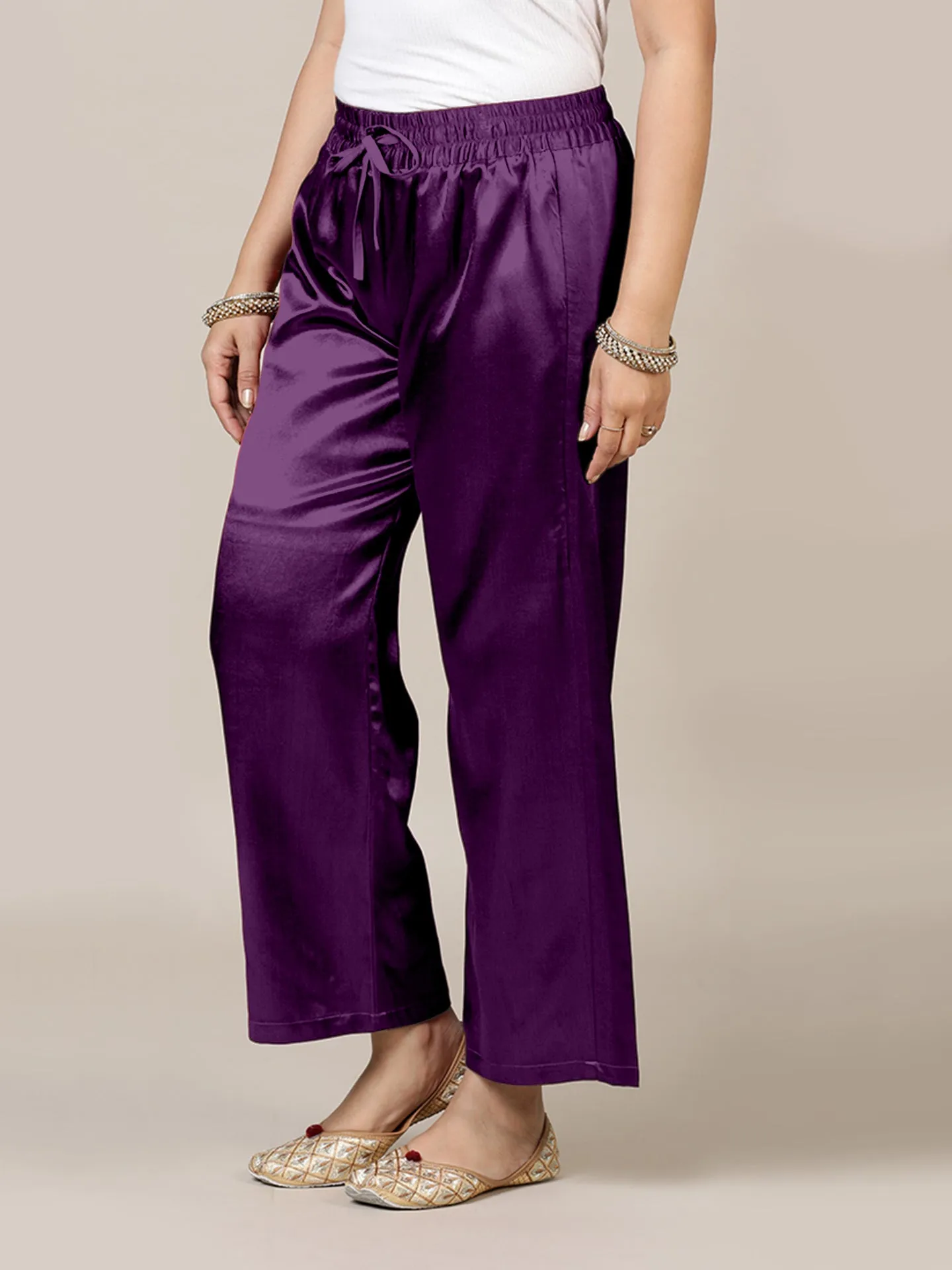 Swara x Tyohaar | Moonlight Purple Mashru Silk Pants