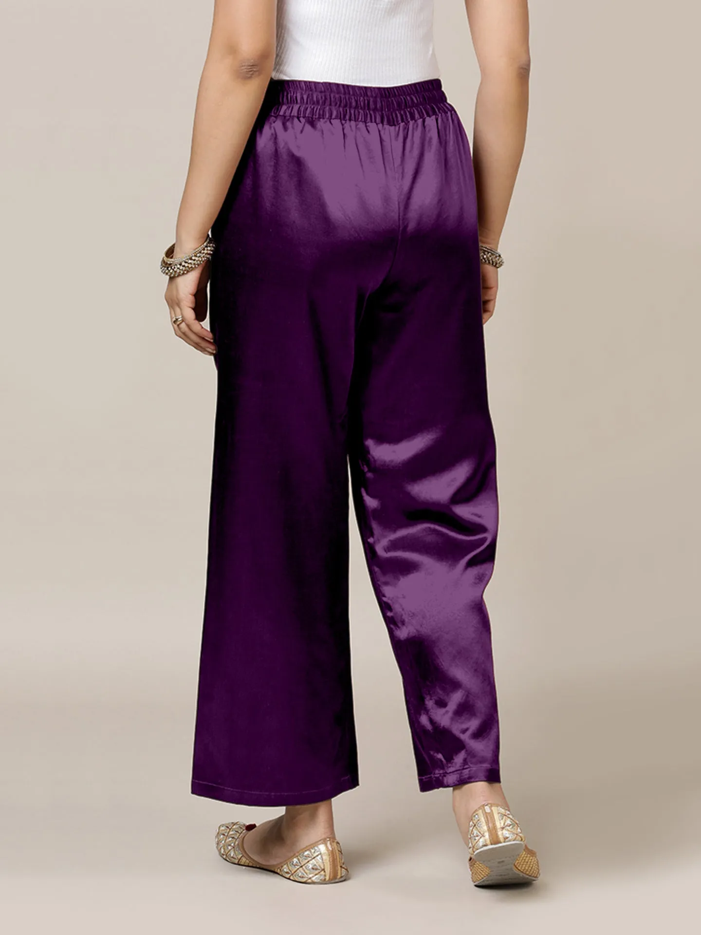 Swara x Tyohaar | Moonlight Purple Mashru Silk Pants