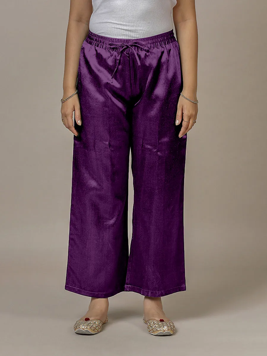 Swara x Tyohaar | Moonlight Purple Mashru Silk Pants