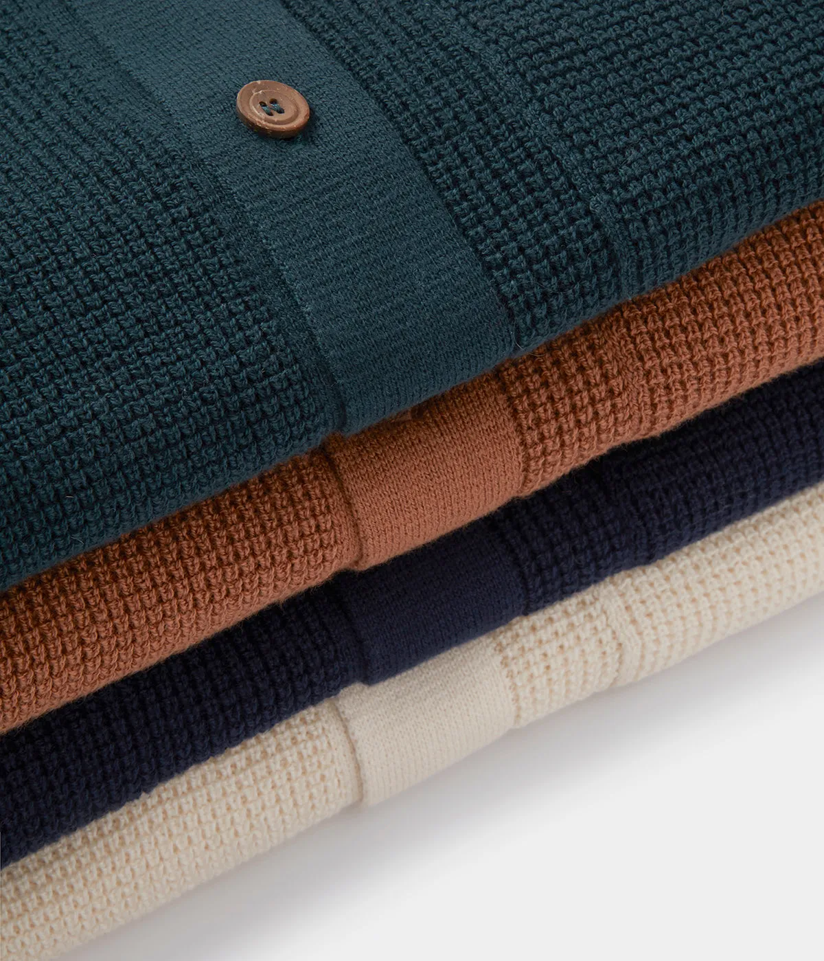 Teal Waffle Knit Polo