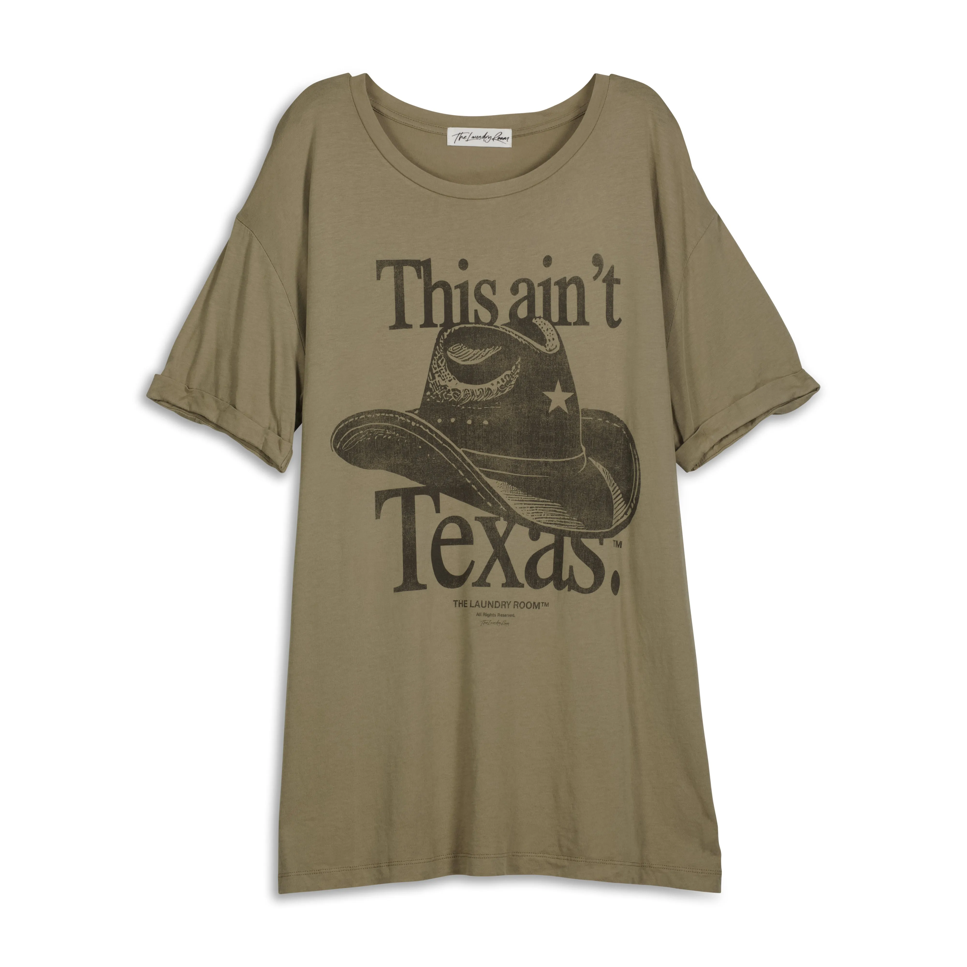 This Ain'T Texas - Oversized Tee - Camel Gold