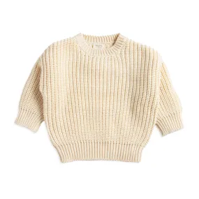 Tiny Twigs W23 Organic Knitted Chunky Jumper Birch TTW23- K5A