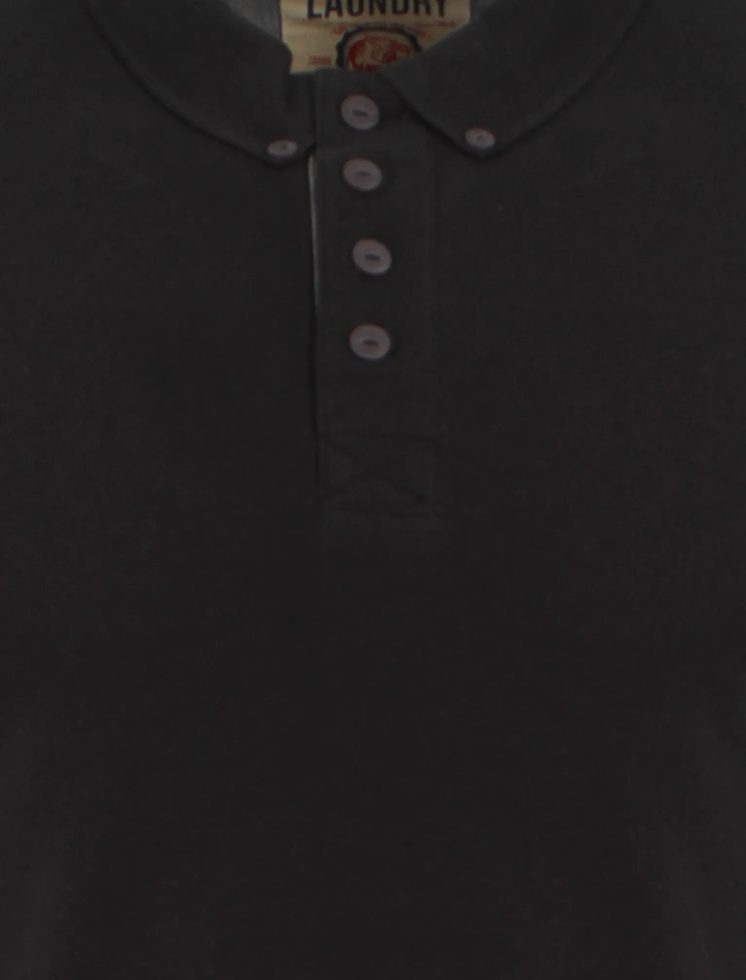 Tokyo Laundry Lowell long sleeved polo in black