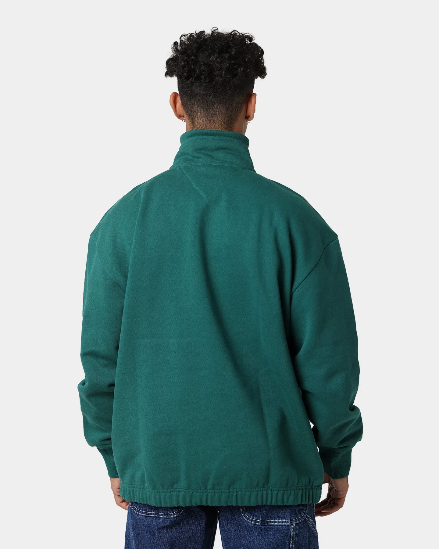 Tommy Jeans TJM Contrast Zip Jumper Rural Green