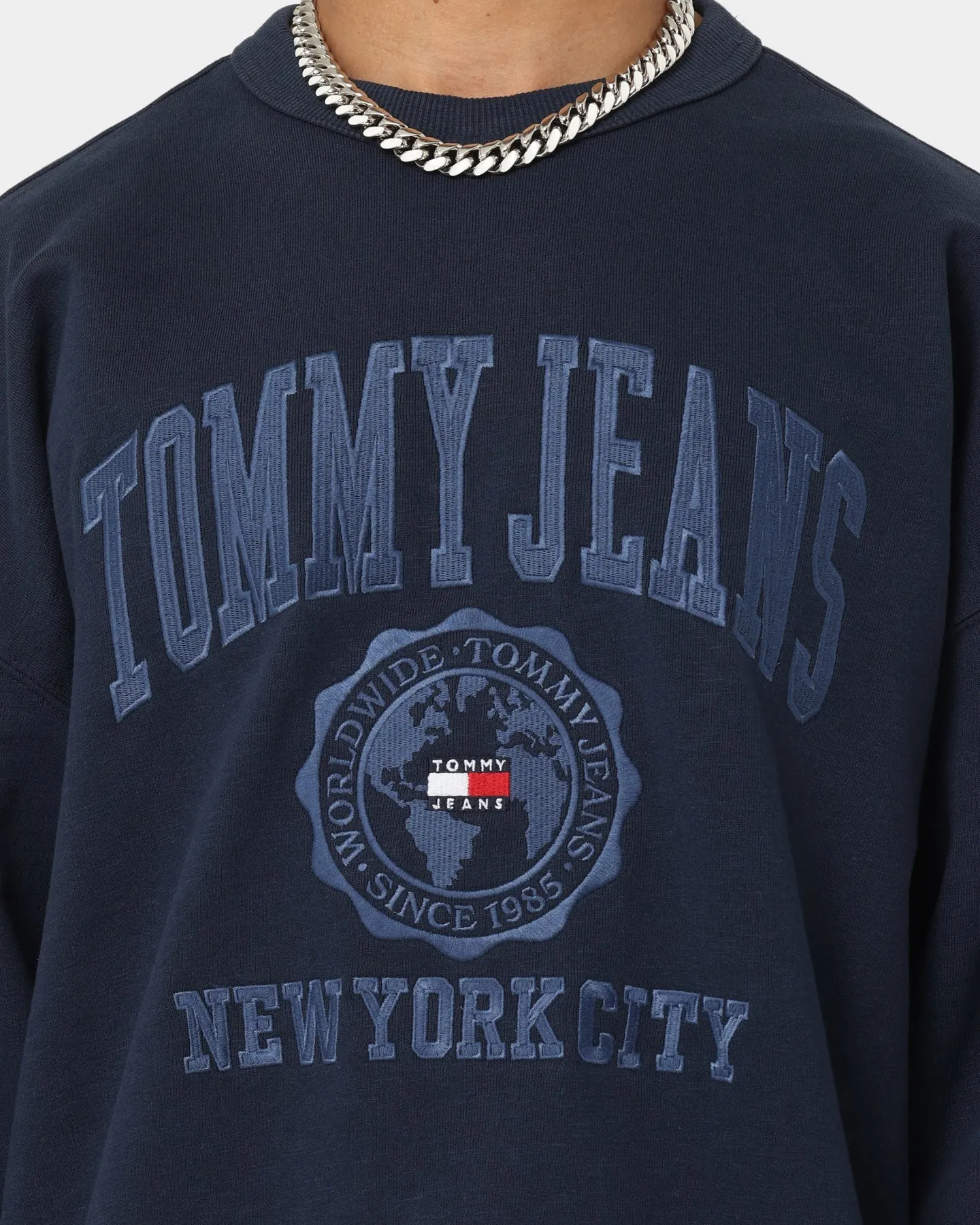 Tommy Jeans TJM Reverse Slub Crewneck Twilight Navy