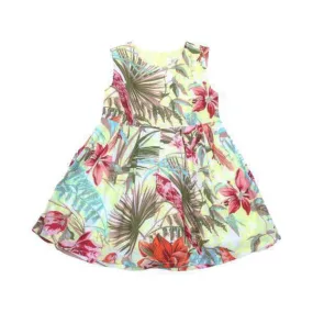 Tropical Print A-Line Dress