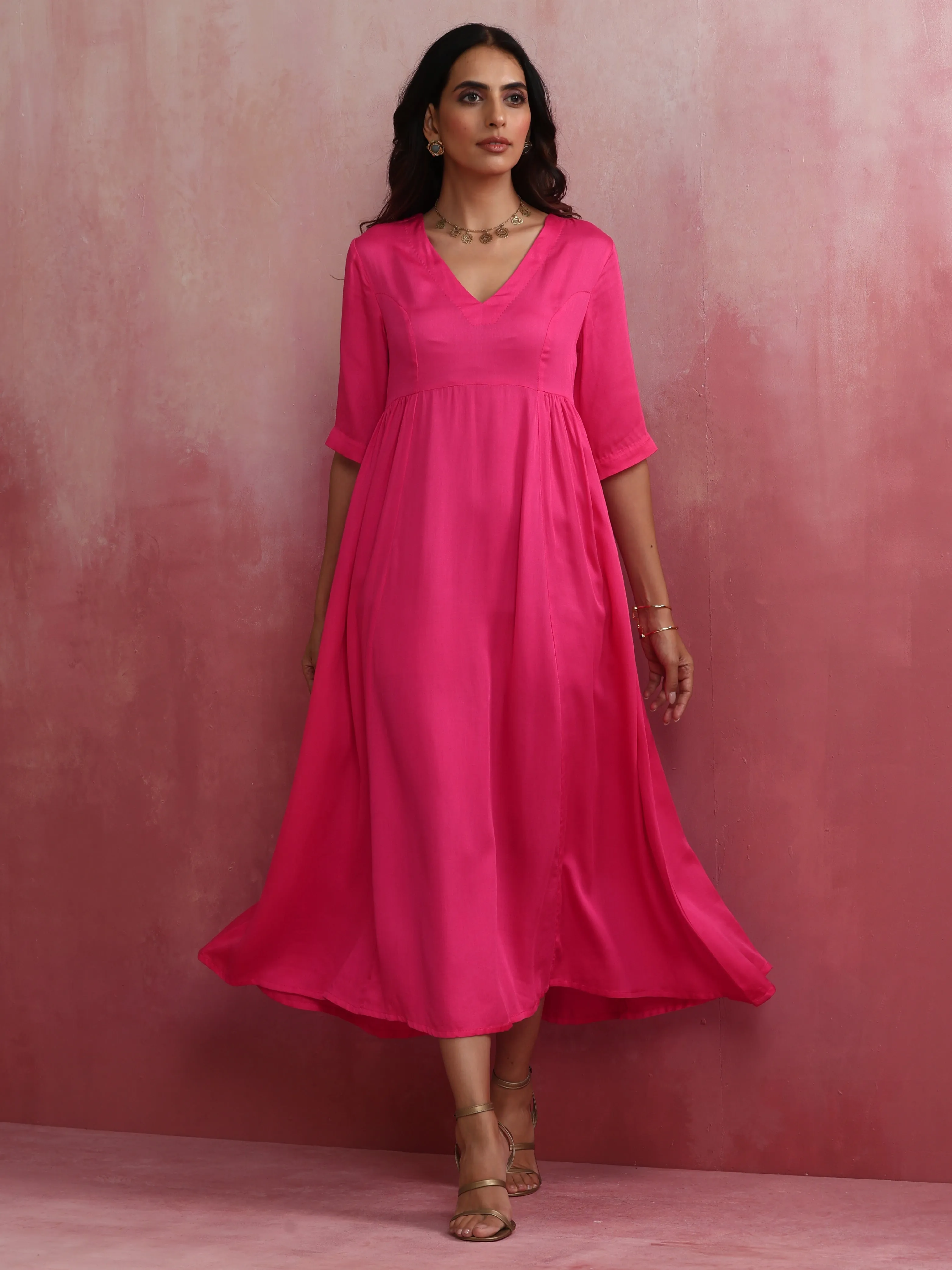 trueBrowns Modal Pink Dress