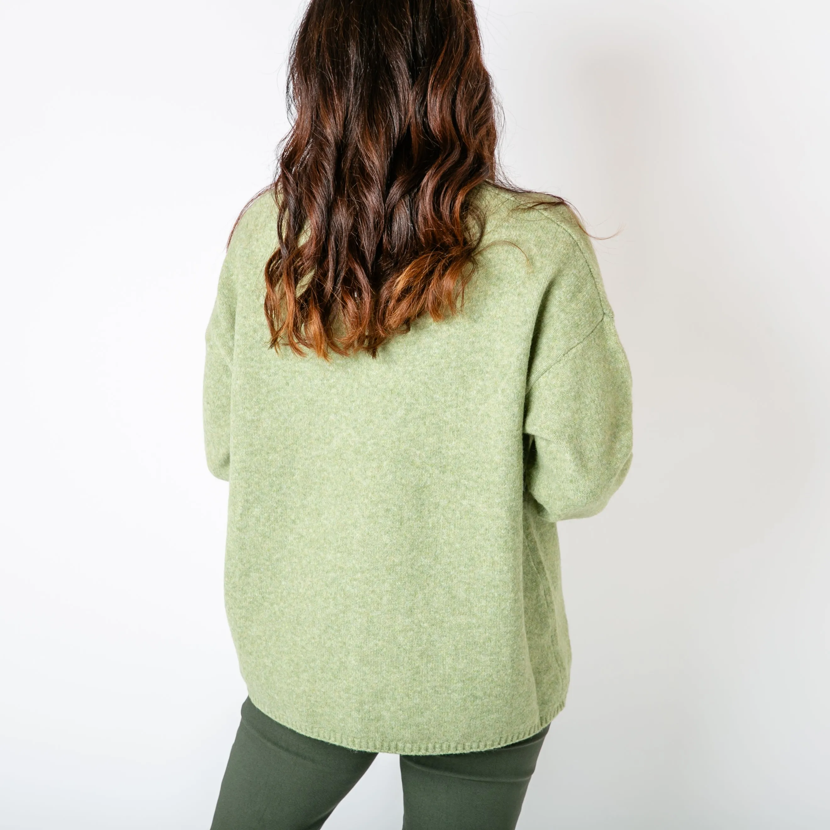 V-Neck Seam Front Jumper