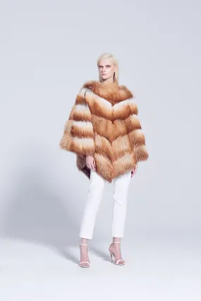 Valentina Gold Fox Fur Cape