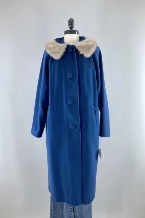 Vintage 1960s Sapphire Blue Coat