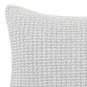 Waffle Knit Dove Grey Throw Pillow