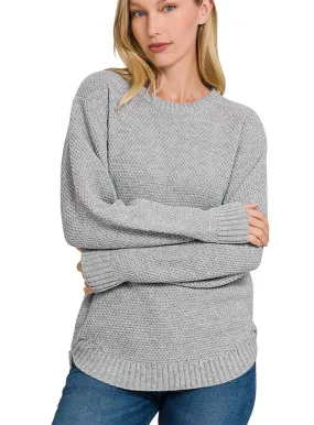 Waffle Sweater - Gray