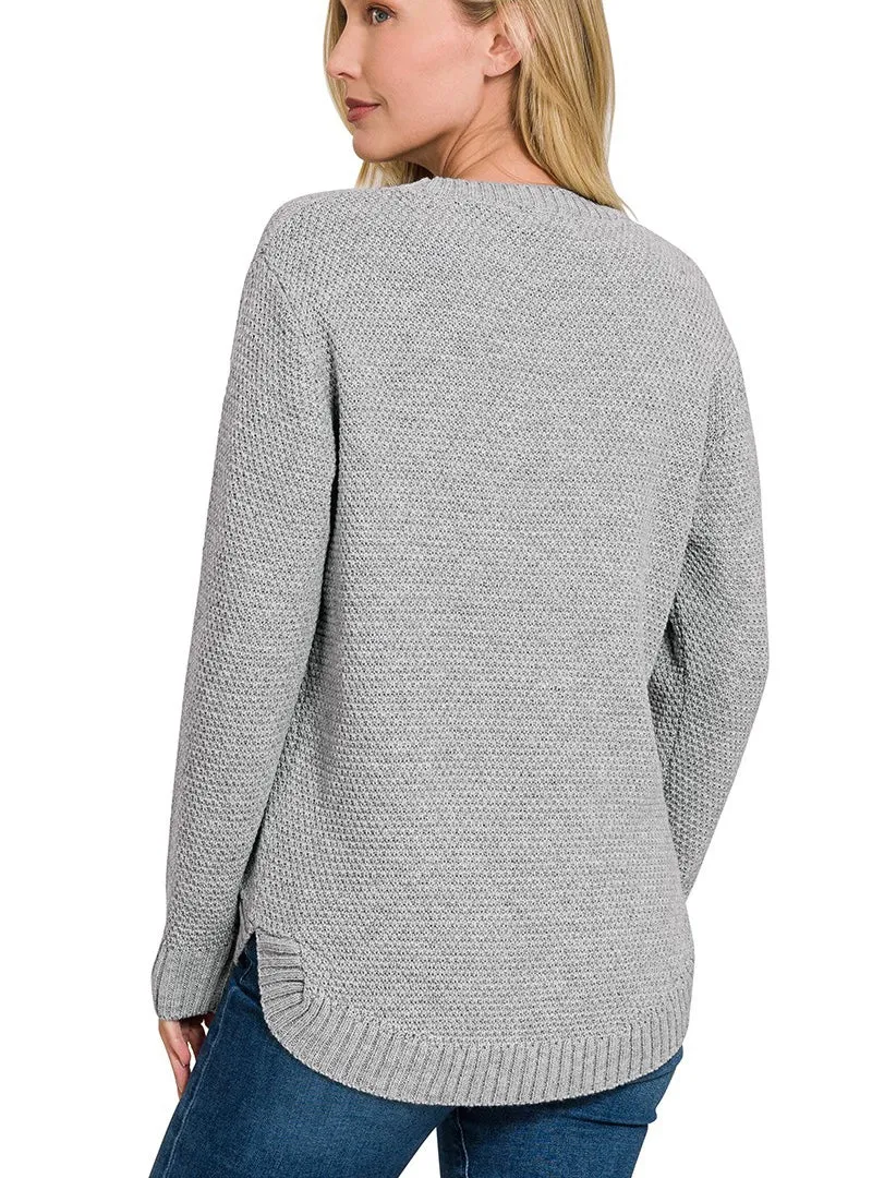 Waffle Sweater - Gray