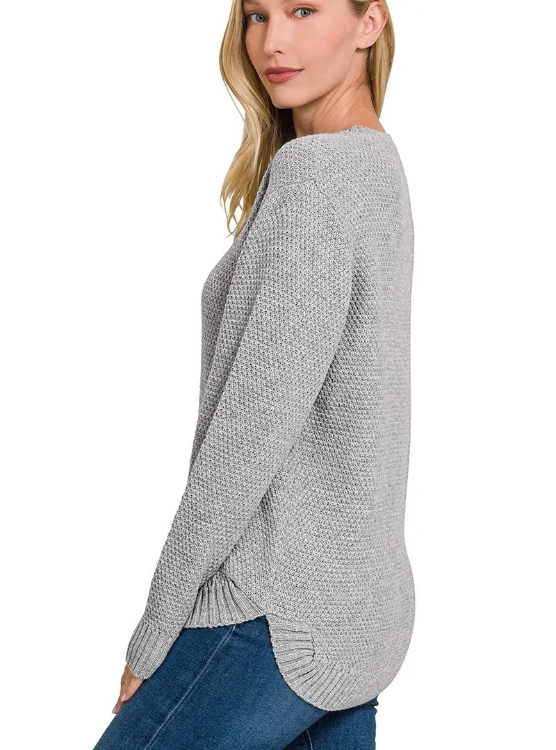 Waffle Sweater - Gray