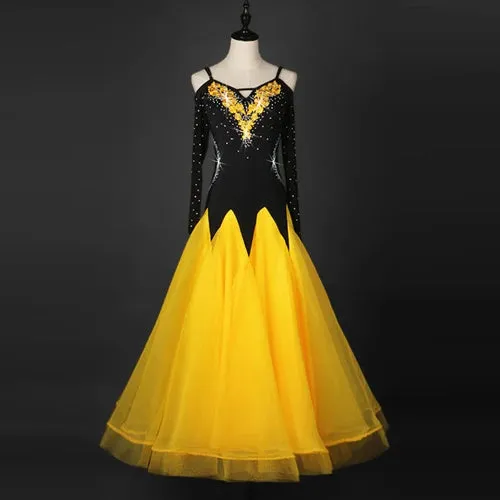 Waltz Ballroom Competition Dance Dress Standard Performance Stage Costume