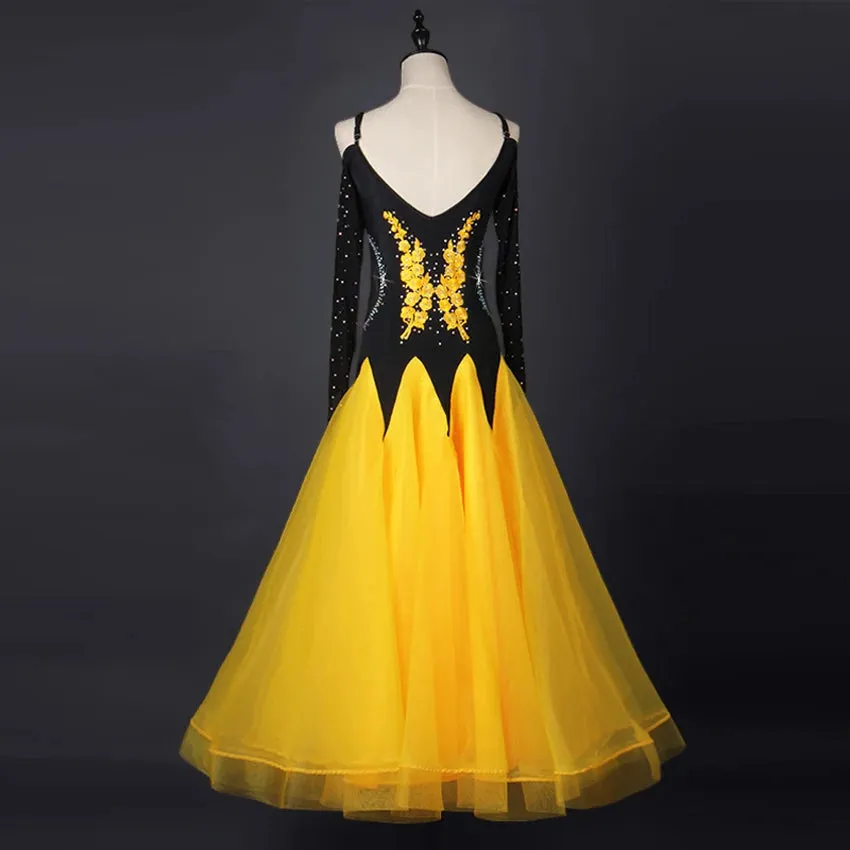 Waltz Ballroom Competition Dance Dress Standard Performance Stage Costume