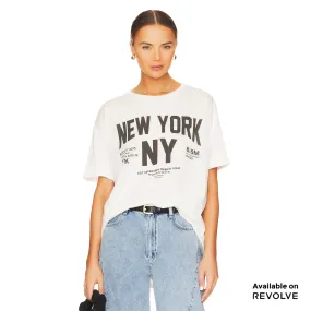 Welcome To New York - Oversized Tee - White