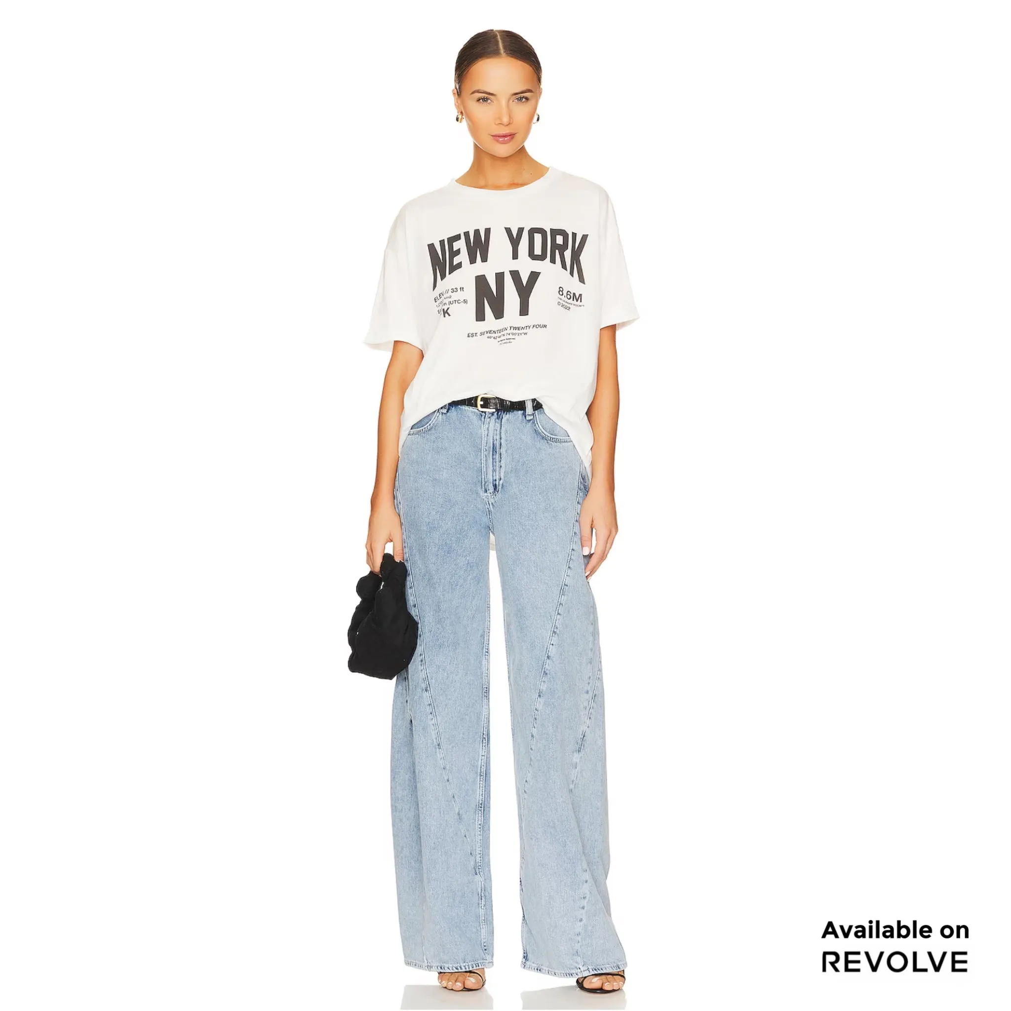 Welcome To New York - Oversized Tee - White