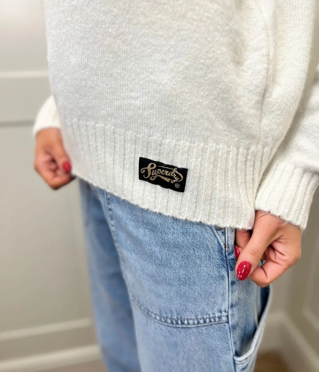 Winter White Essential Crew Neck Jumper