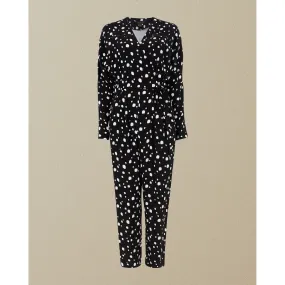 Women Kollet-Polka Dot Wrap Jumpsuit - Black