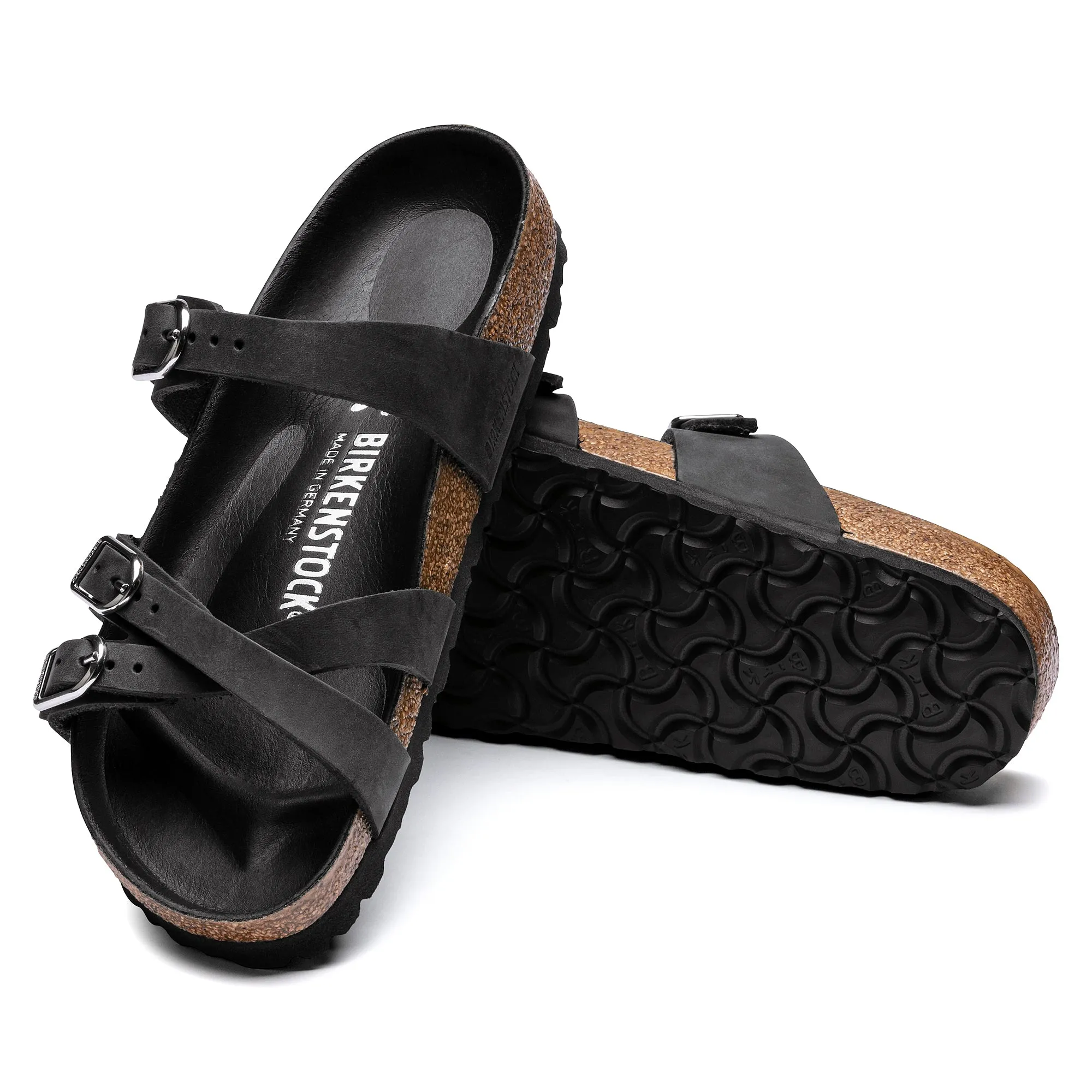 Women's Birkenstock Franca Oiled Leather Color: Black