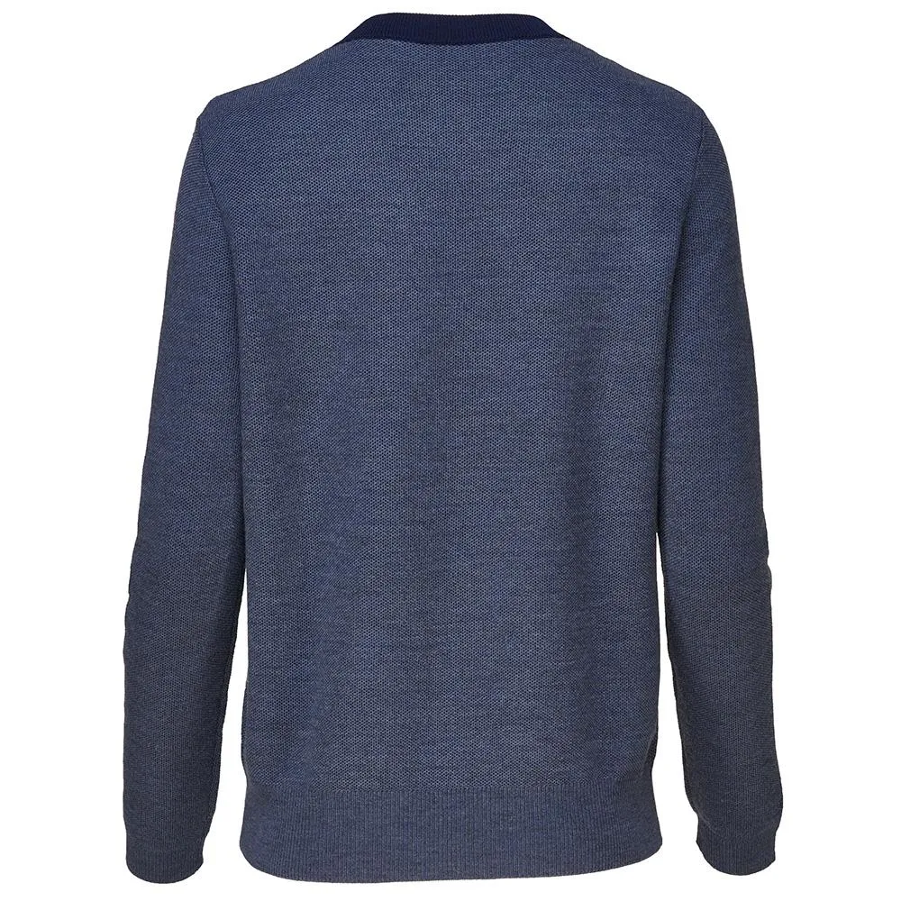 Womens Merino Honeycomb Sweater (Denim/Navy)