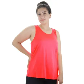 Women's Ribbed Sport Top,Neon Coral