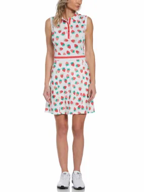 Womens Strawberry Print Golf Dress