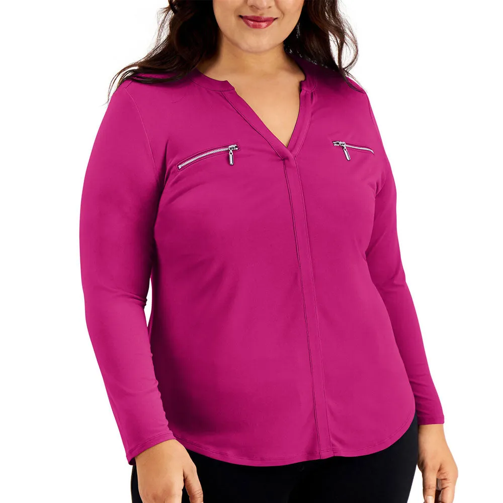 Women's Zip Pocket Top, Pink