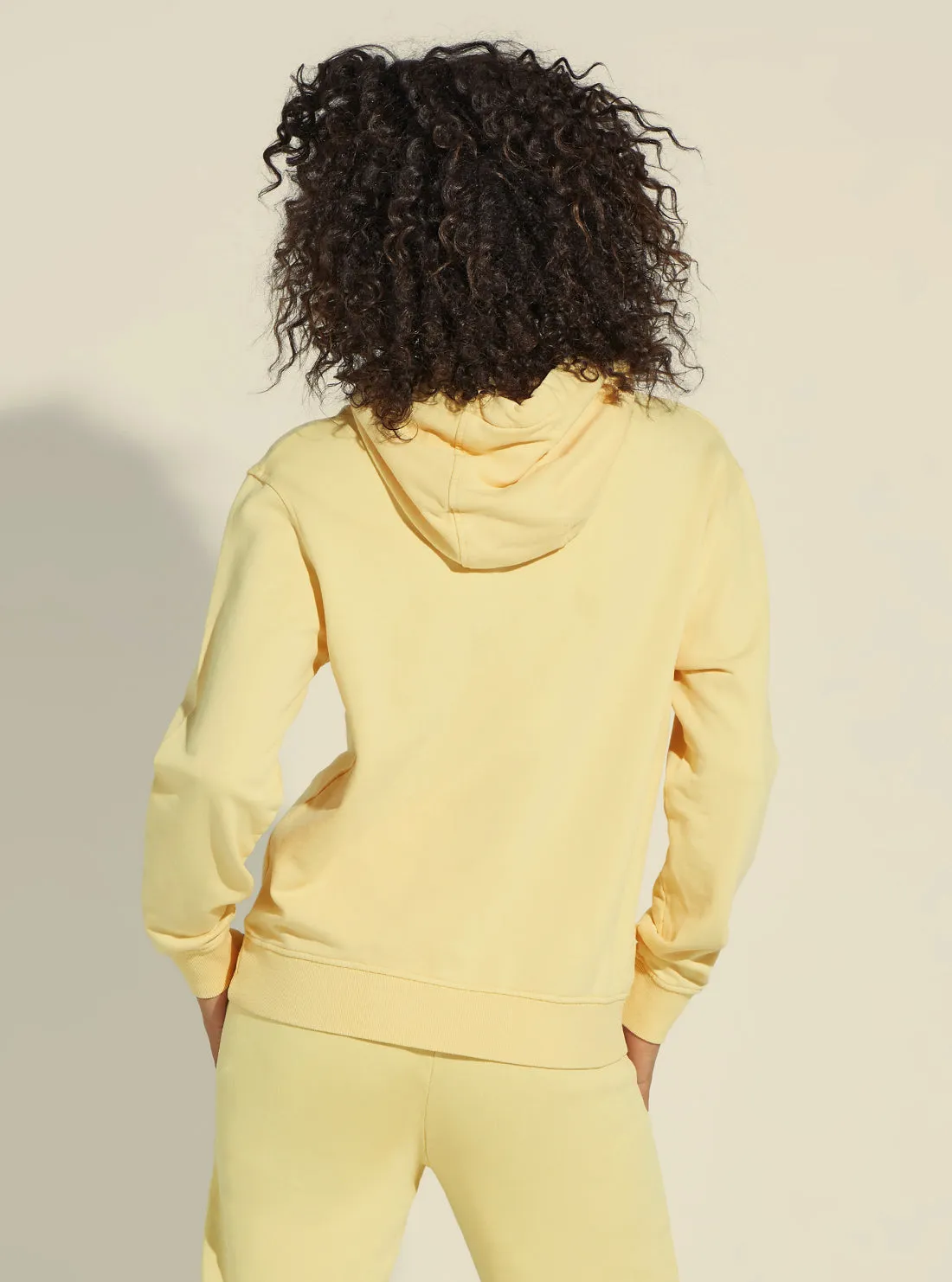 Yellow Bryony Active Logo Hoodie Jumper