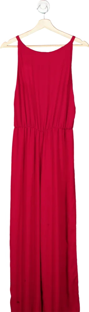 Zack London Red Split Leg Jumpsuit L